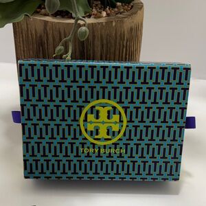 NEW Tory Burch Geometric Blue and Gold Gift Box